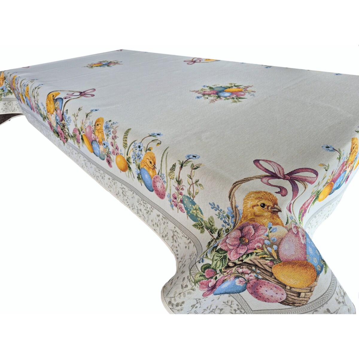 Obrus Wielkanocny Na Stół Ozdobny Dekoracyny 140X240 Cm Kurczątka