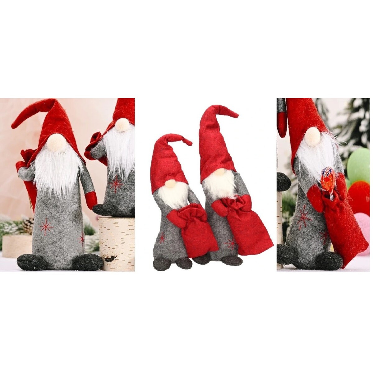 Skrzat Krasnal Mikołaj Gnom Z Workiem Duży 36 Cm