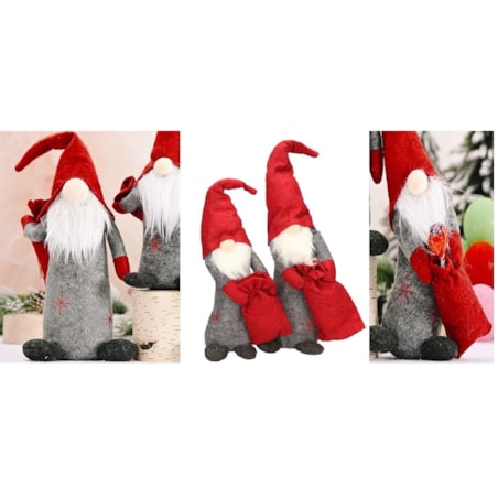 Skrzat Krasnal Mikołaj Gnom Z Workiem Duży 36 Cm