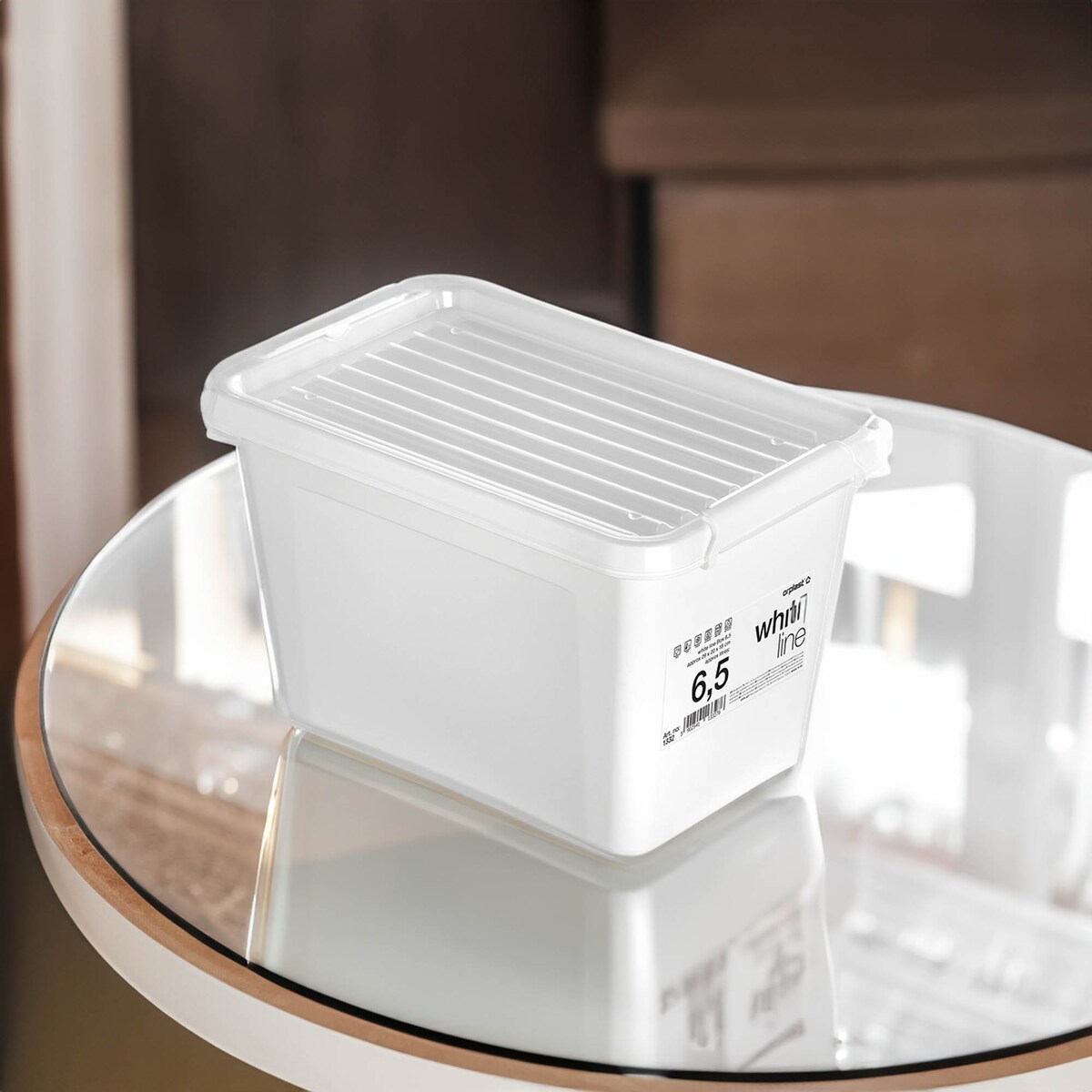 Pojemnik Plastikowy Pudełko Z Pokrywą Do Przechowywania Box Organizer 6,5L