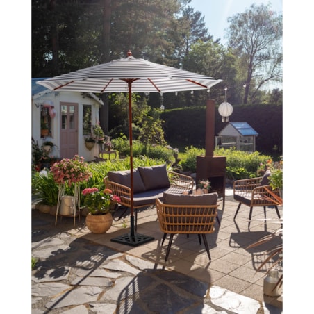Parasol ogrodowy 260 cm FERENTILLO Czarny/ biały