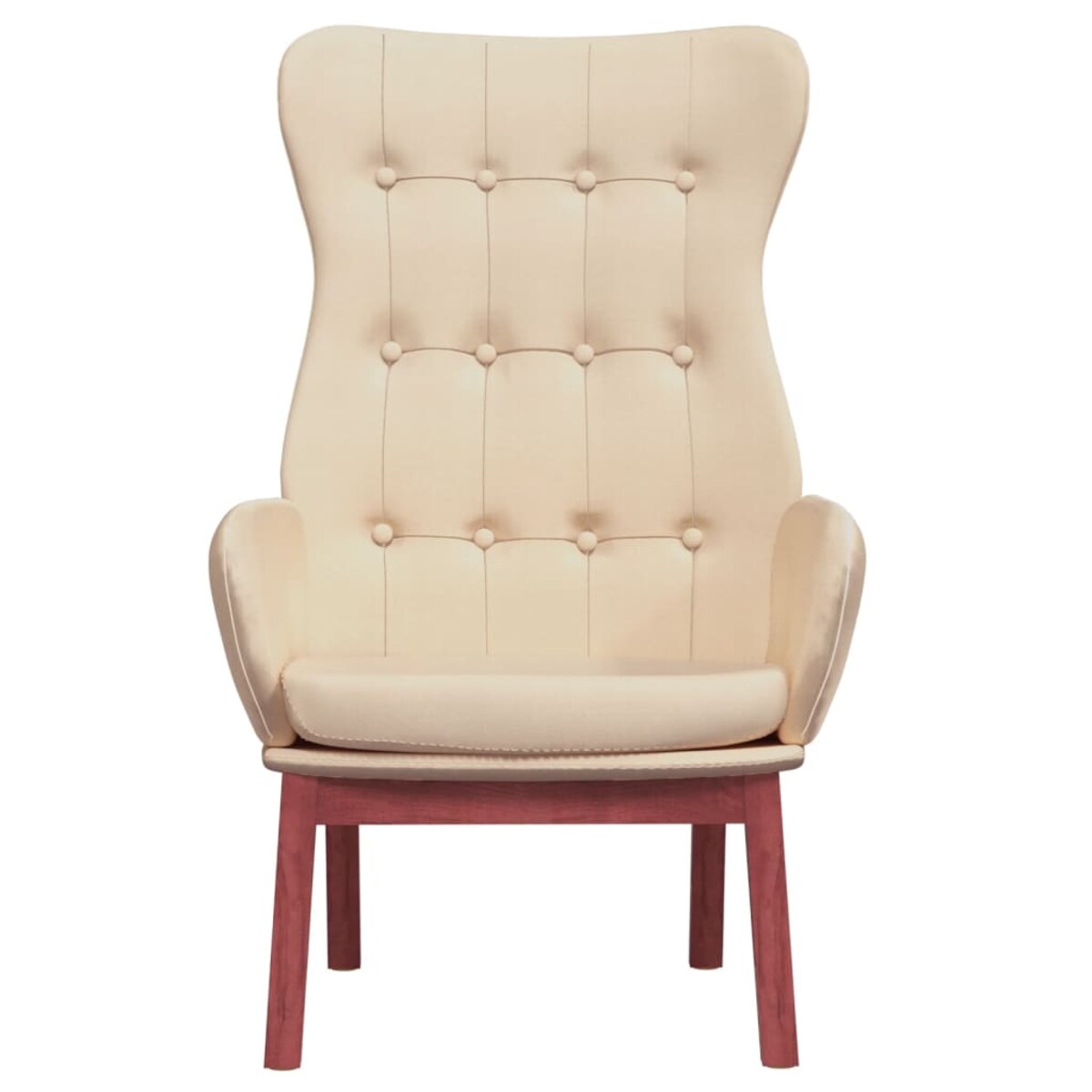 vidaXL Fotel wypoczynkowy, kremowy, obity tkaniną