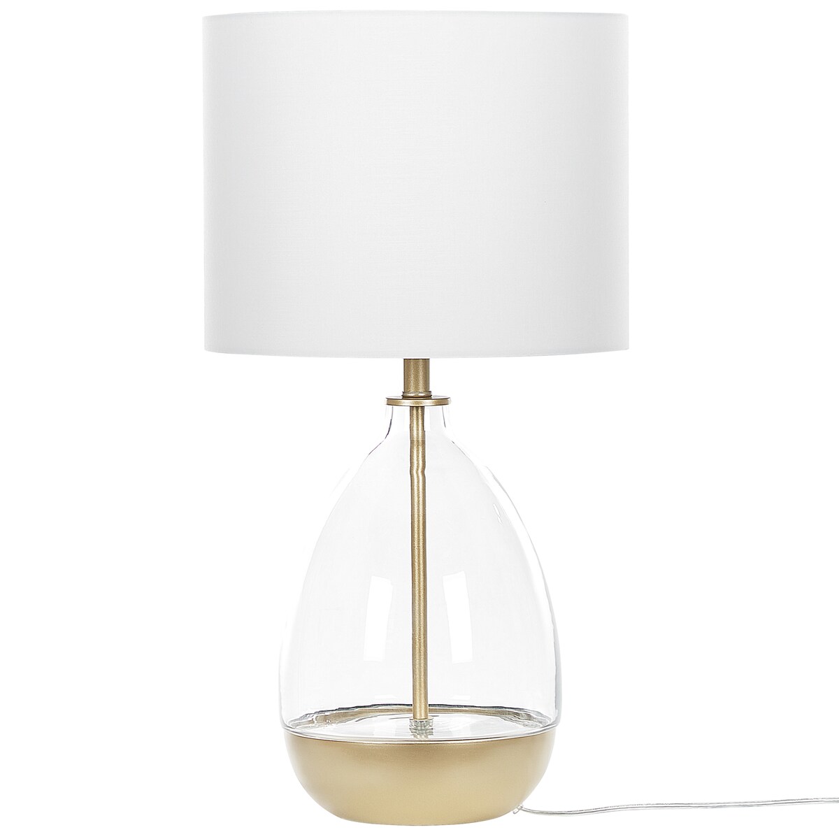Lampa stołowa OKARI Szkło Biały