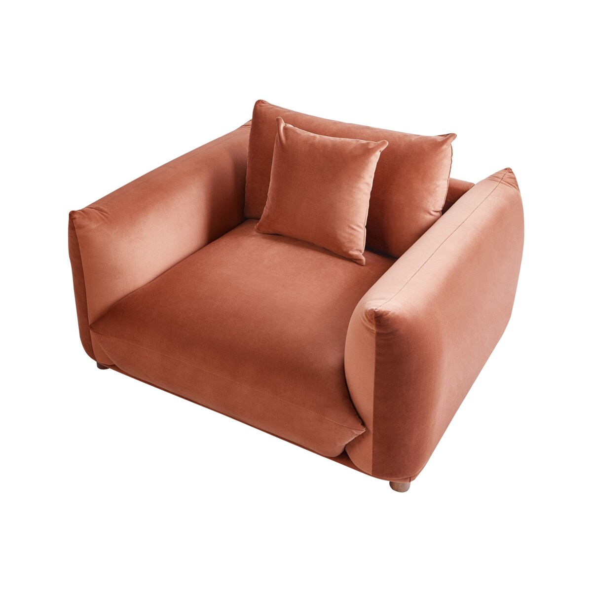 Fotel LUVOS Welur Złoty brąz