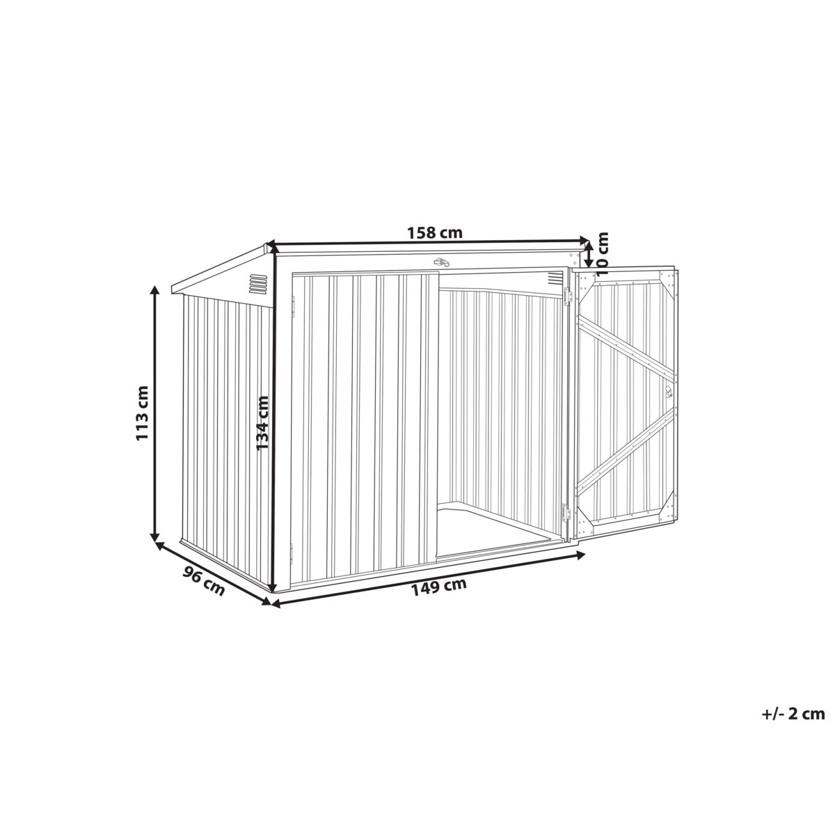 Domek narzędziowy Jasnoszary MOENA