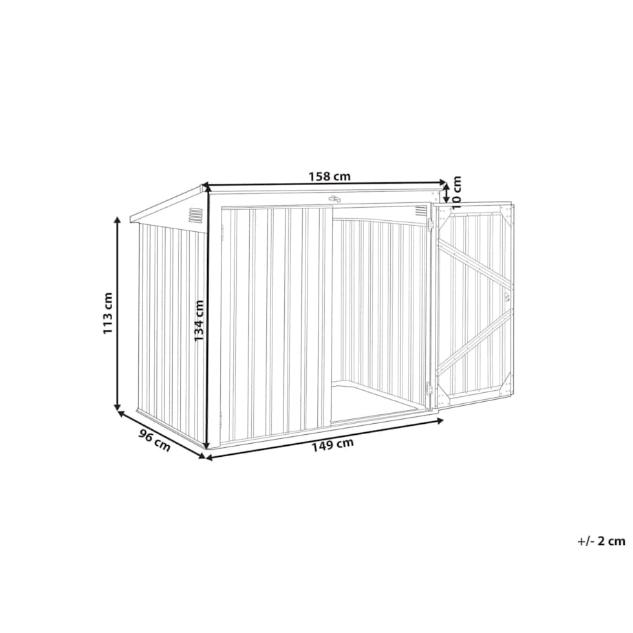 Domek narzędziowy Jasnoszary MOENA