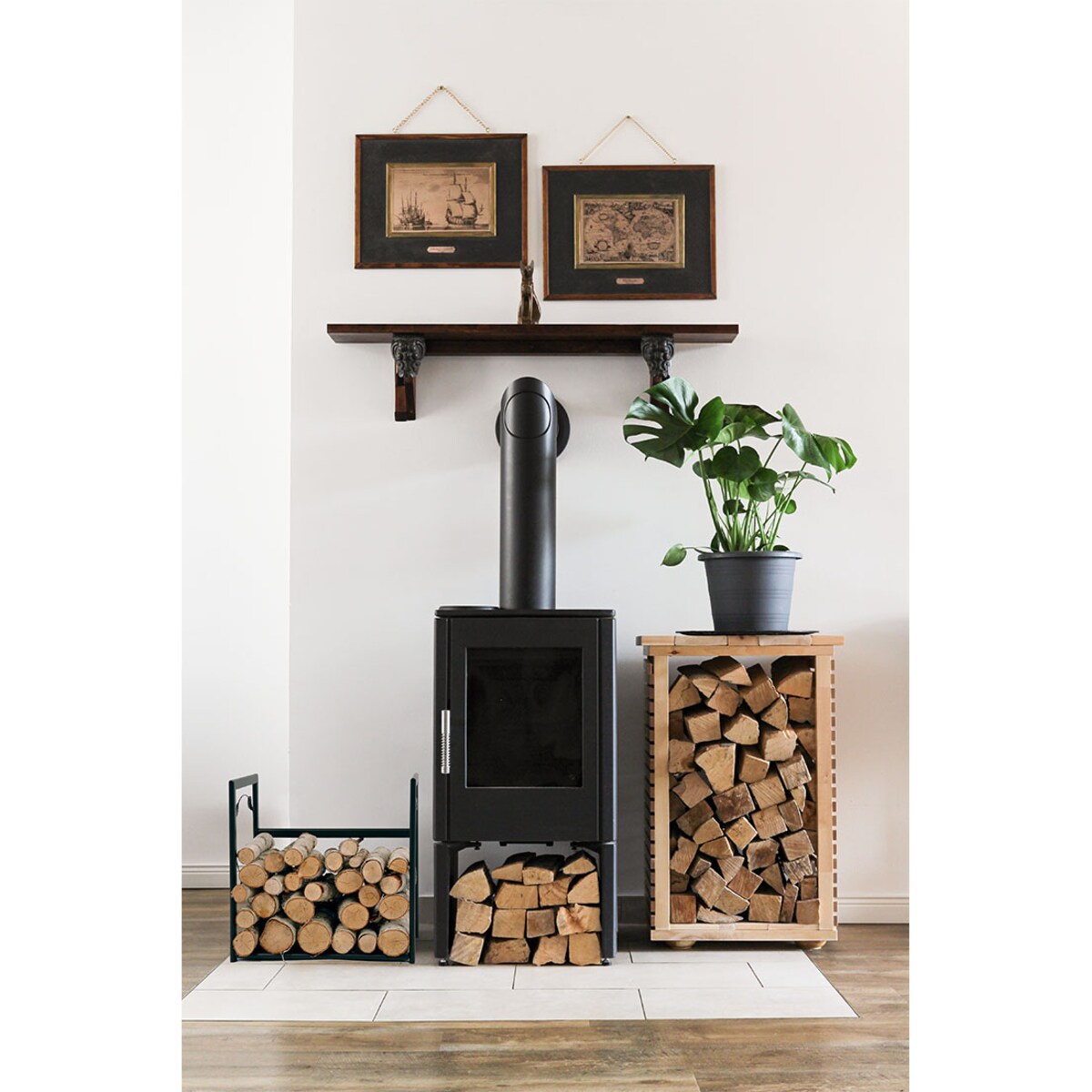 Stojak na drewno KS-24 STOJAK LIŚĆ S z serii KAJA HOME