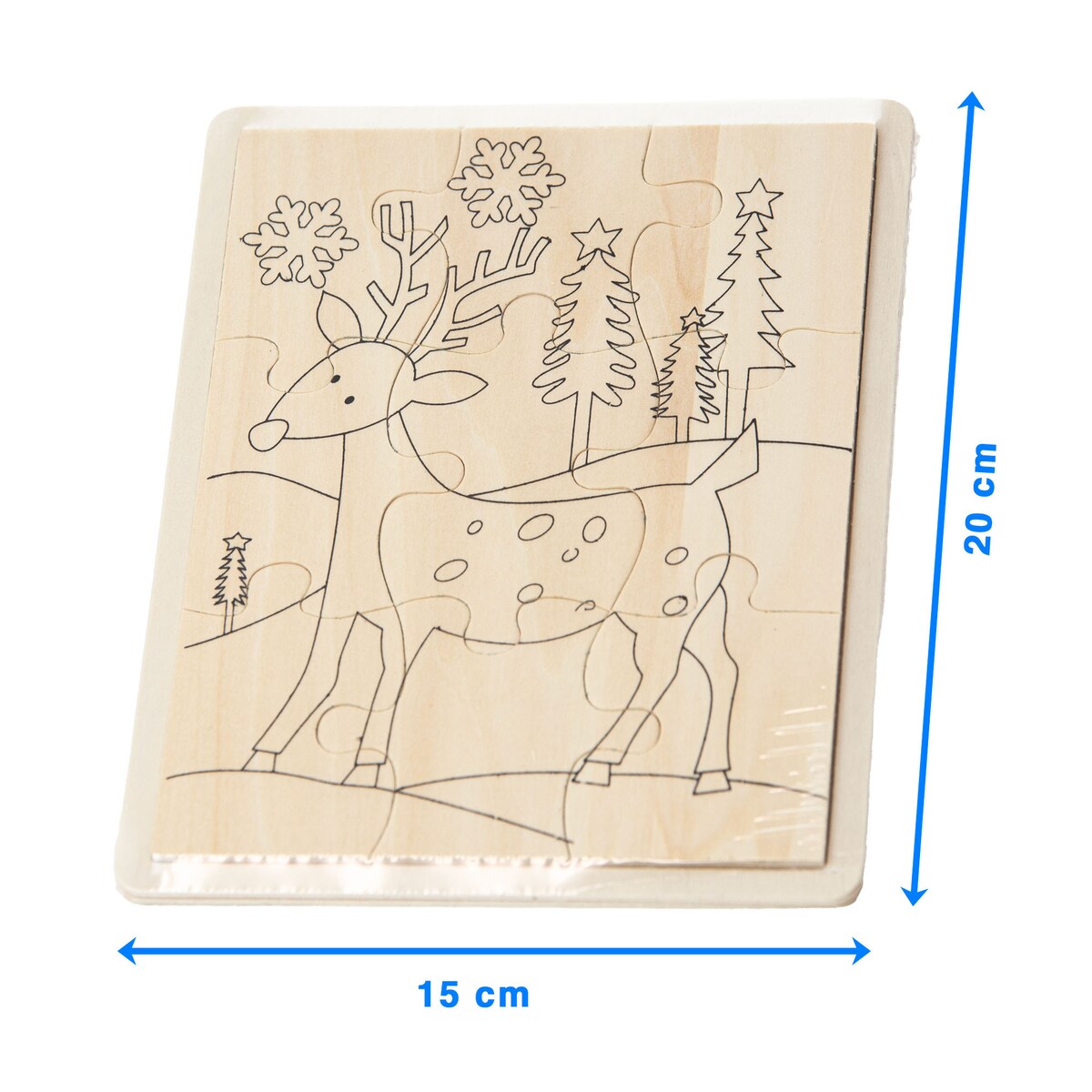 Kolorowanka Obrazek Do Malowania 15X20 Cm Świąteczny Dla Dzieci Renifer