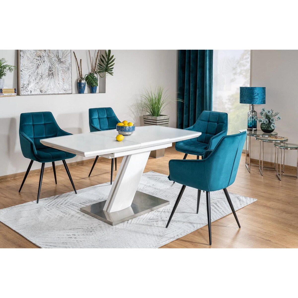 Krzesło LILIA VELVET turkusowe