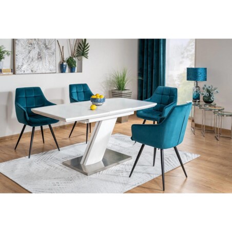 Krzesło LILIA VELVET turkusowe