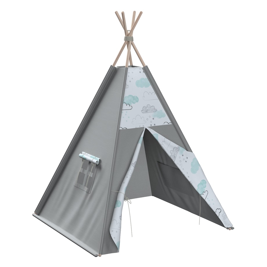 Tipi, ecru-niebieski, 110 x 110 x 155 cm, Magic Collection
