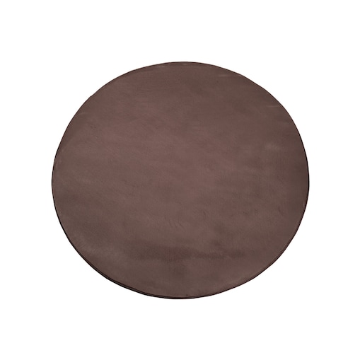 Dywan Rabbit okrągły Ciemnobrązowy Futro Królika Topila 4000 futrzany 160x160