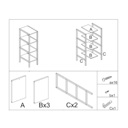 Wąski regał łazienkowy loft, szer. 28 cm