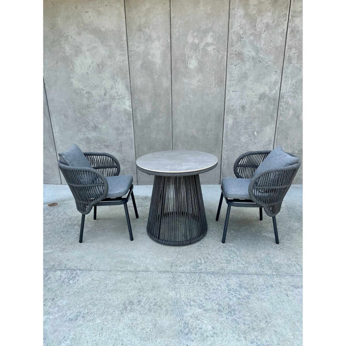 ALUMINIOWY FOTEL AZZURA W KOLORZE SZARYM