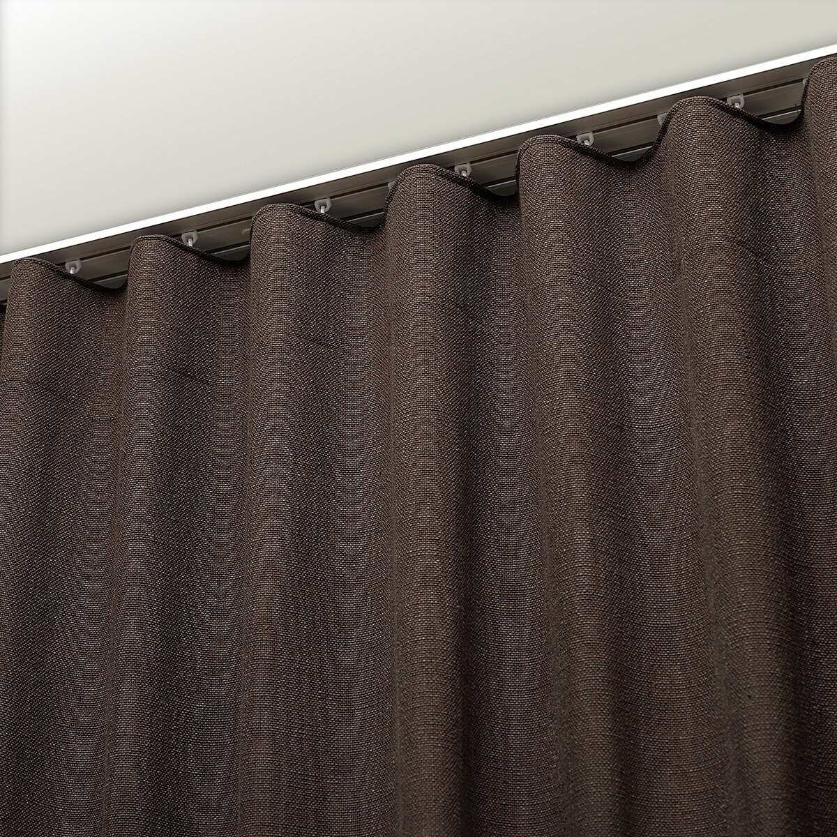 Zasłona gotowa na taśmie marszczącej 140x280cm dark brown 1 szt. 140x280 brązowy