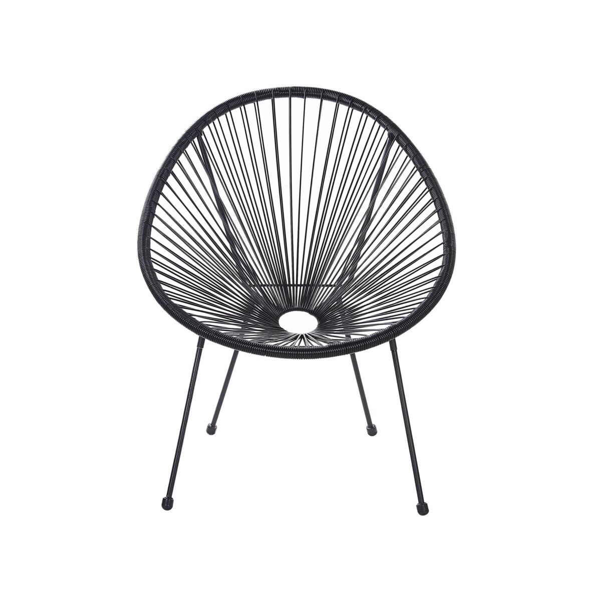 Krzesło z technorattanu czarne ACAPULCO II