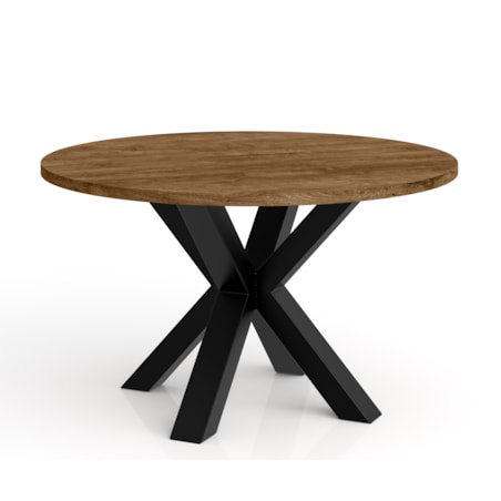 Stolik kawowy NEO okrągły 90 cm, metalowa podstawa-dąb lefkas