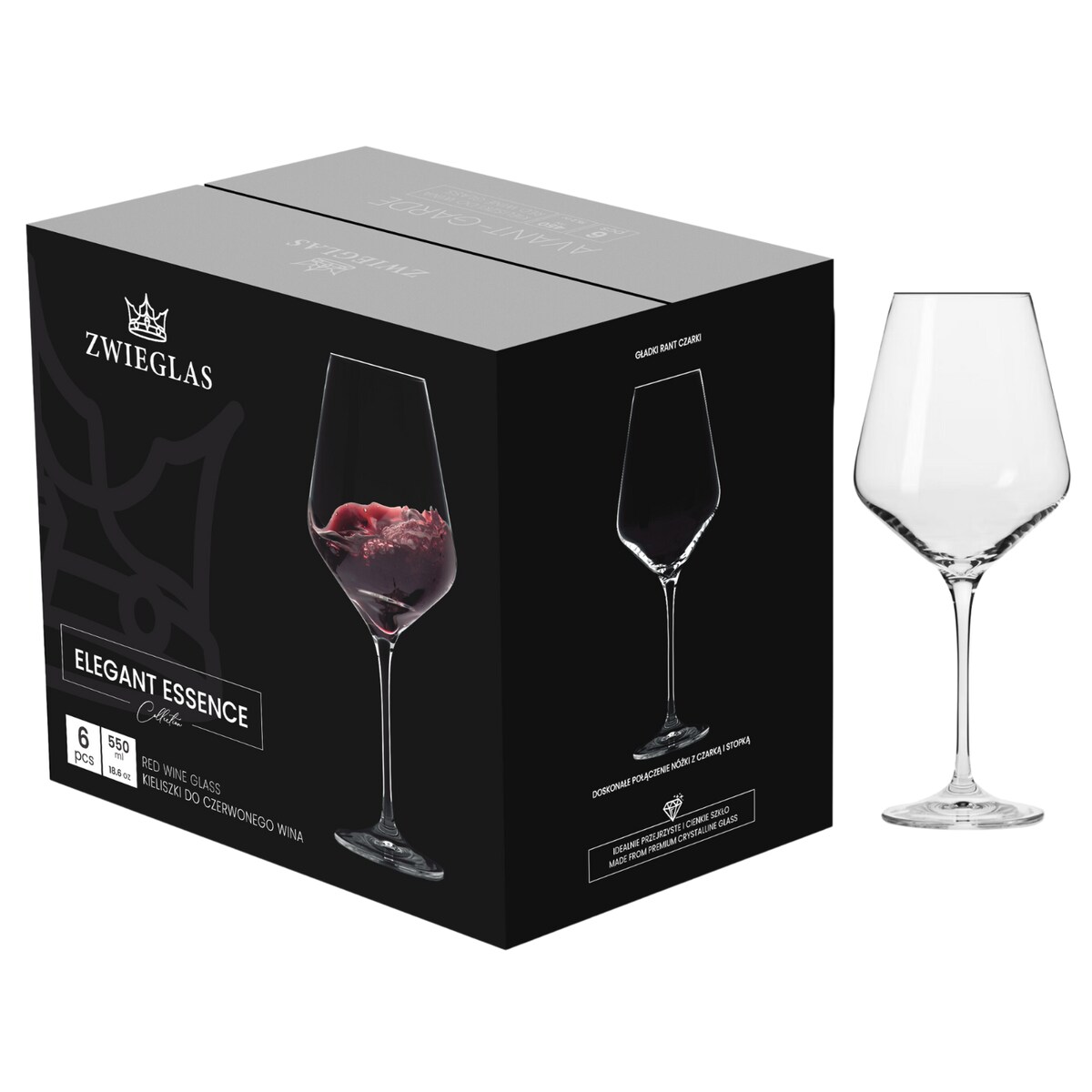 Kieliszki do wina czerwonego ZWIEGLAS by Krosno komplet 6szt 550ml