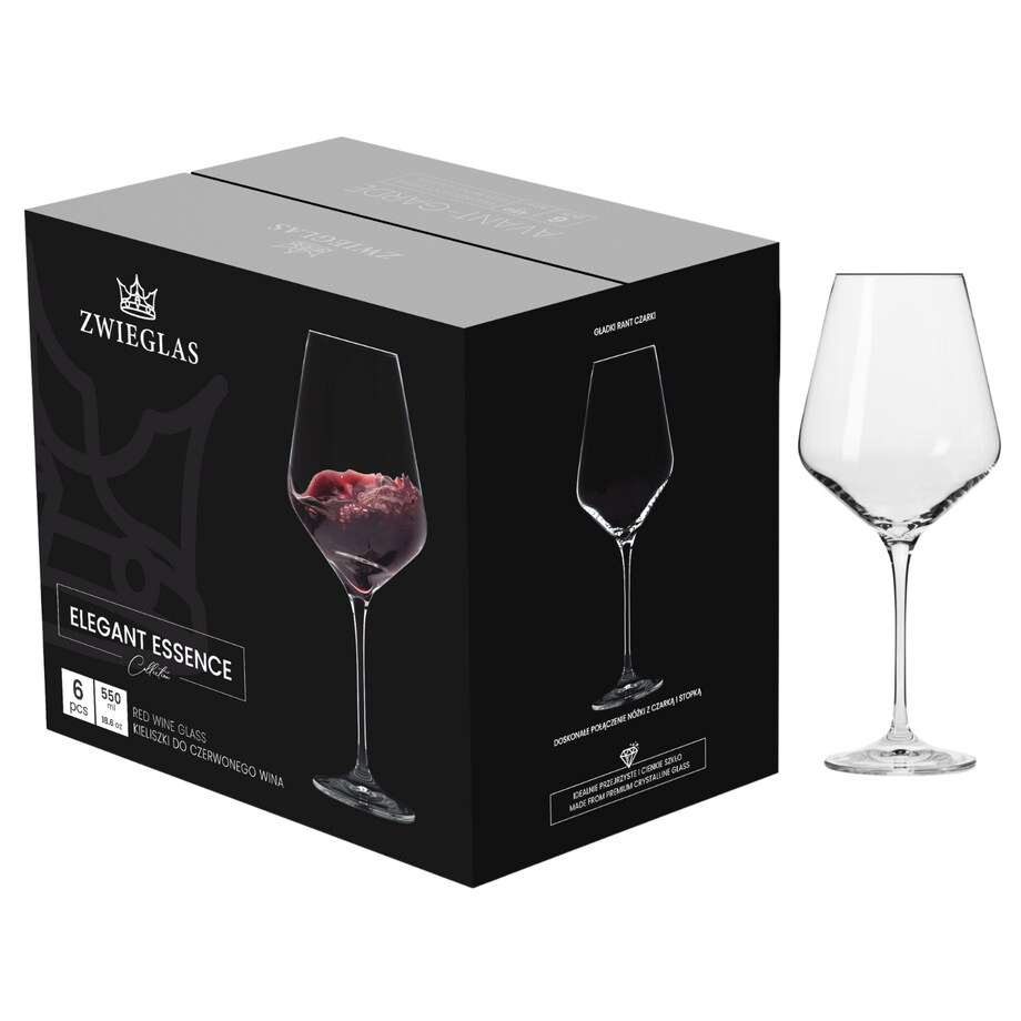Kieliszki do wina czerwonego ZWIEGLAS by Krosno komplet 6szt 550ml
