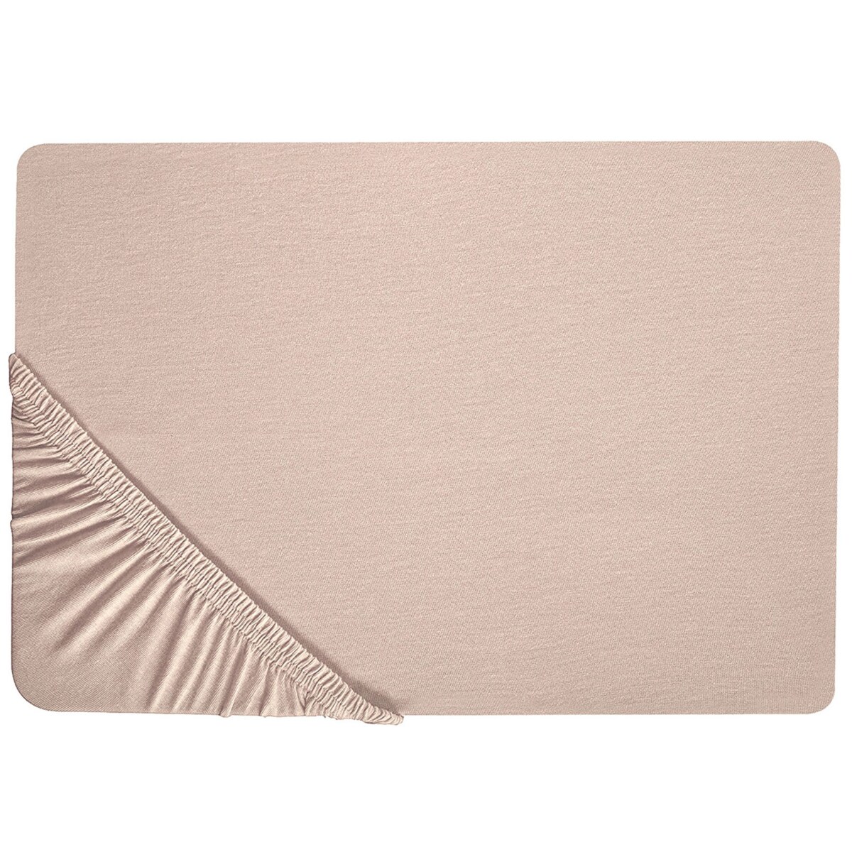Bawełniane prześcieradło z gumką 140 x 200 cm beżowe HOFUF