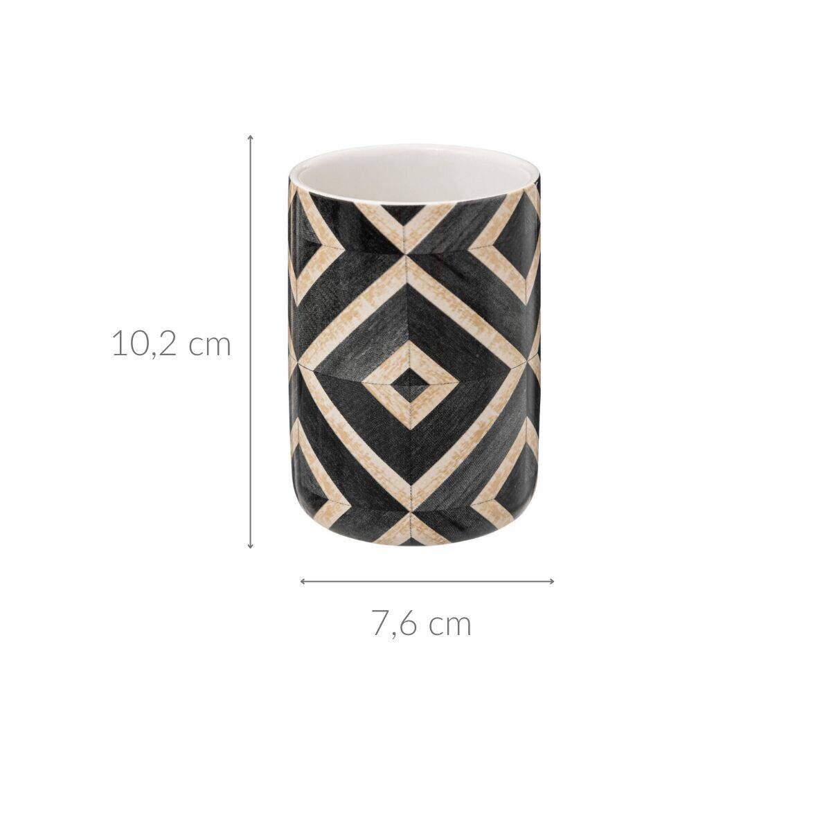 Kubek na szczoteczki do zębów HAPACHE, ceramiczny, Ø 7,6 cm