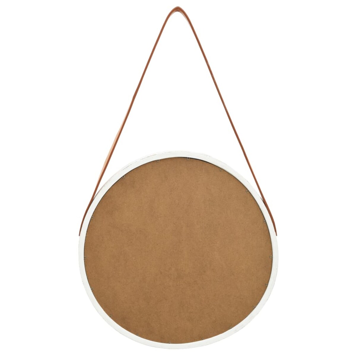 vidaXL Lustro ścienne na pasku, 40 cm, białe