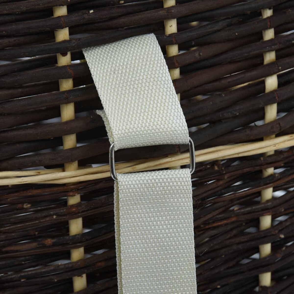 vidaXL Plecak na drewno opałowe, 57x51x69 cm, naturalna wiklina