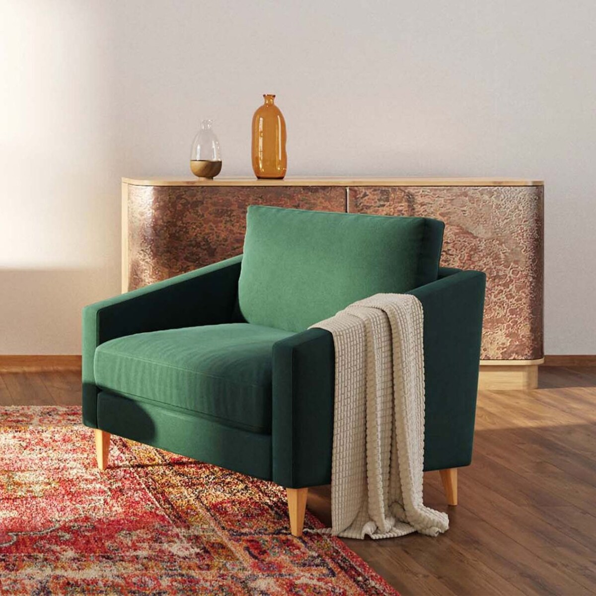 Karoto fotel Ciemnozielony