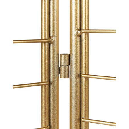 3-panelowy składany parawan pokojowy metalowy 135 x 170 cm złoty NOALE