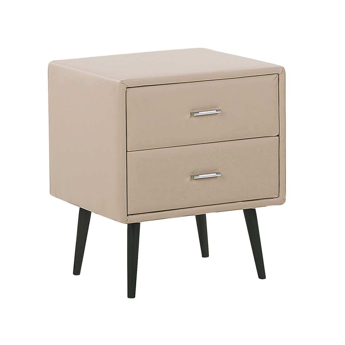 Zestaw mebli do sypialni ekoskóra 160 x 200 cm beżowy ESSONNE