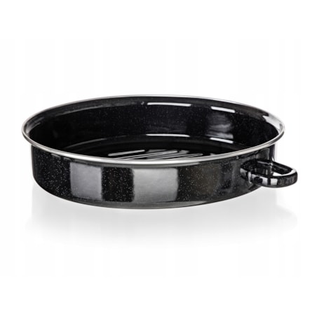 BRYTFANNA owalna emaliowana 38 cm pokrywa duża na pieczenie mięso święta