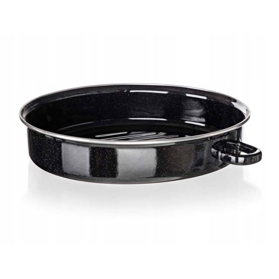 BRYTFANNA owalna emaliowana 38 cm pokrywa duża na pieczenie mięso święta