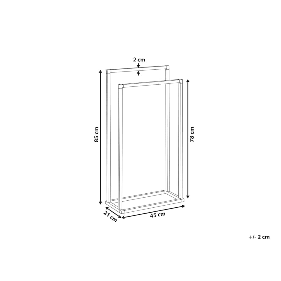 Stojak na ręczniki 45 x 85 cm czarny RECREO