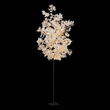 Drzewko LED, białe listki, 200 cm