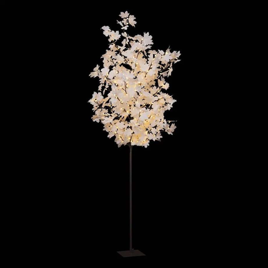 Drzewko LED, białe listki, 200 cm