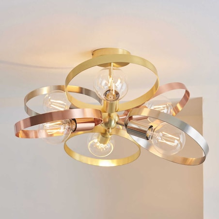 Lampa sufitowa do gabinetu Hoop 91935 Endon mosiądz miedziana nikiel