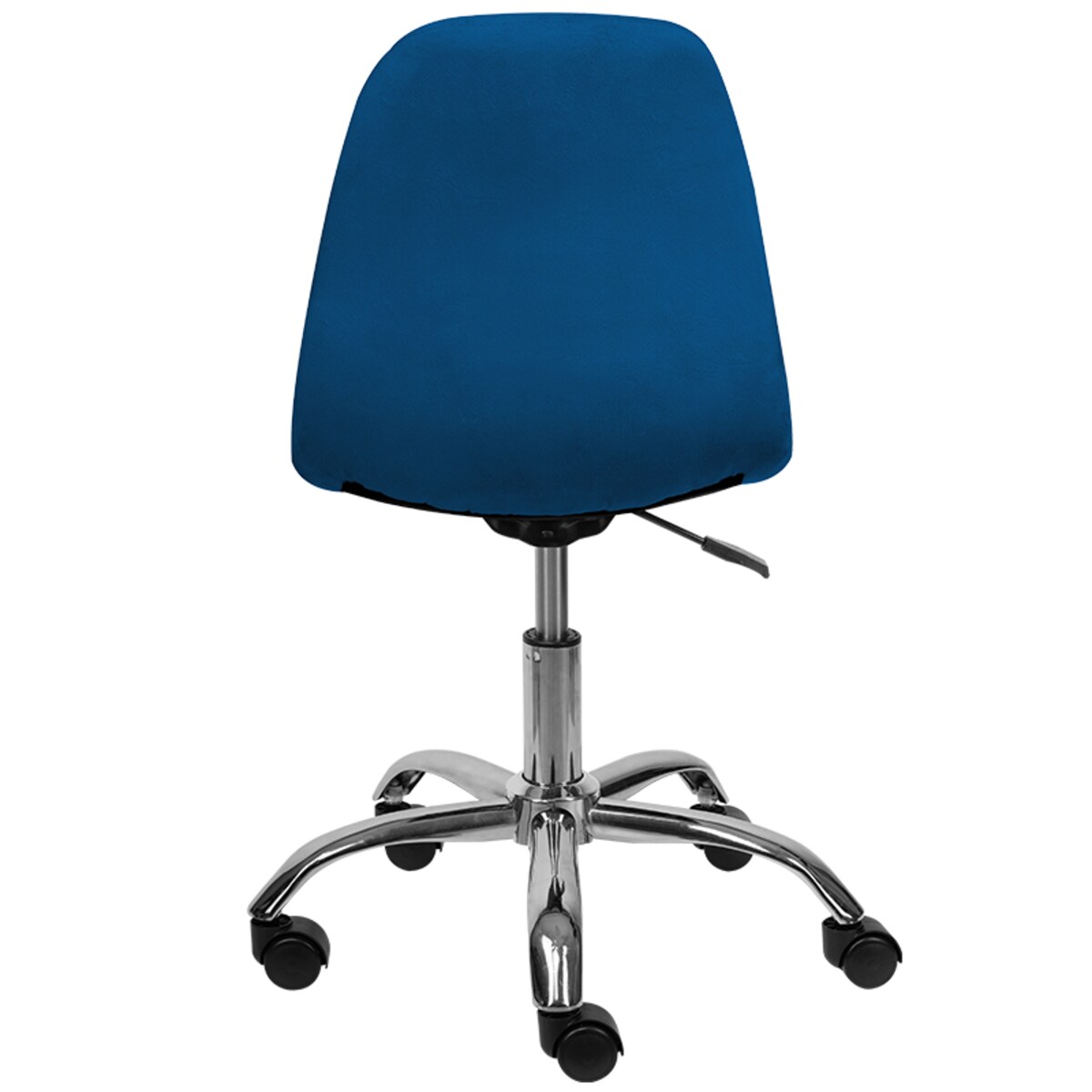 Krzesło biurowe obrotowe nowoczesne pikowane granatowe