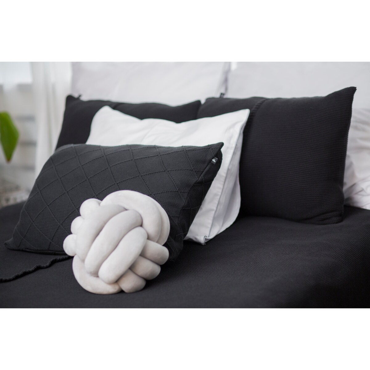 Narzuta klasyczna grafitowa, 220 x 240 cm, La Manta