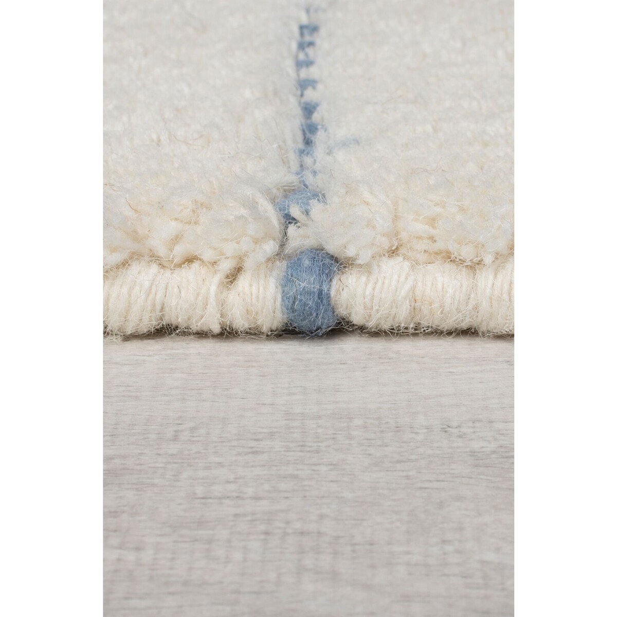 Dywan Wełniany Dottie Geometric Niebieski/Wielokolorowy 120x170