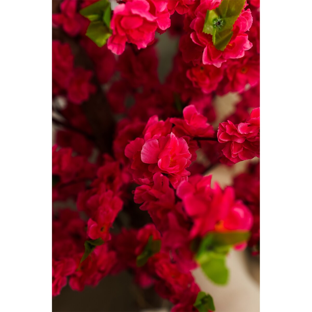 Drzewo kwitnącej wiśni z różowymi kwiatami na naturalnym pniu 180 cm x 100 cm