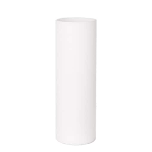 Szklana lampa stojąca Flake tuba stołowa do salonu biała