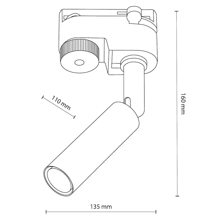 Oprawa na szynoprzewód 1-fazowy Tracer 4958 TK Lighting tuba czarna