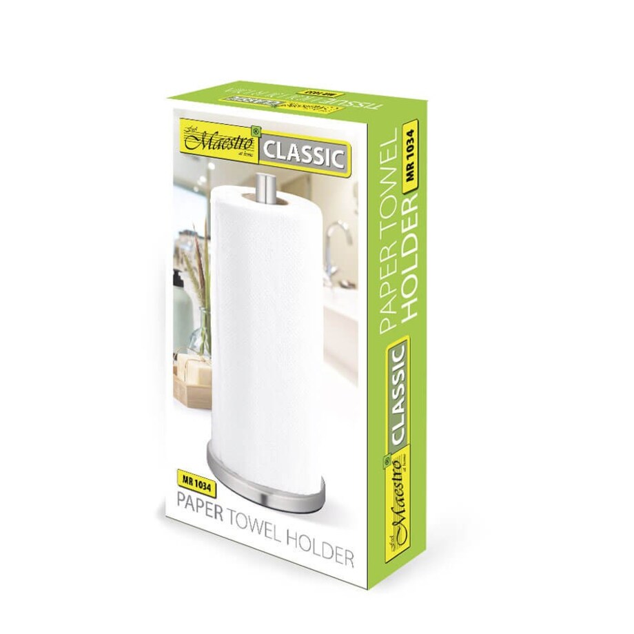 Stojak na ręcznik papierowy uchwyt srebrny MAESTRO MR-1034