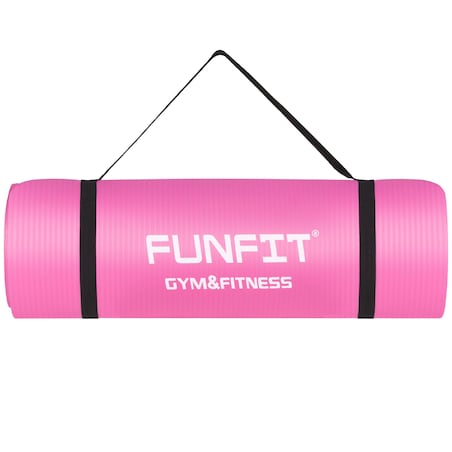 Mata Fitness 183x61 cm do jogi i ćwiczeń FUNFIT różowa