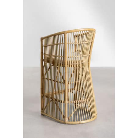 Krzesło barowe rattanowe z poduszką Isabel