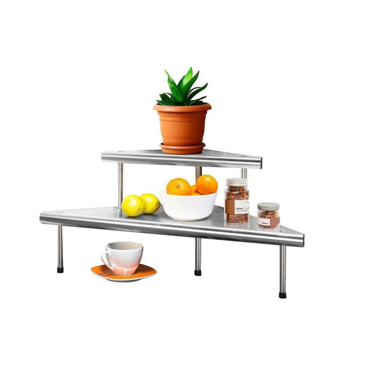 Półka kuchenna narożna 31x68x48,5 ATLEA metalowa