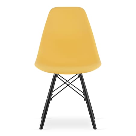 Krzesło Do Jadalni Kuchni Salonu Osaka Musztarda / Nogi Czarne