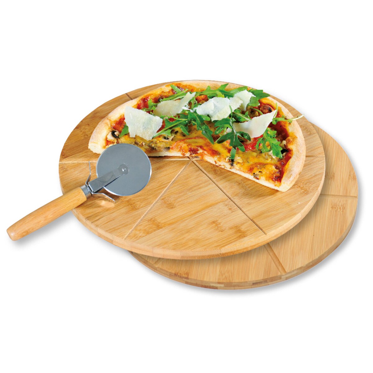 Komplet desek z nożem do krojenia pizzy, Ø 32 cm
