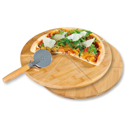 Komplet desek z nożem do krojenia pizzy, Ø 32 cm