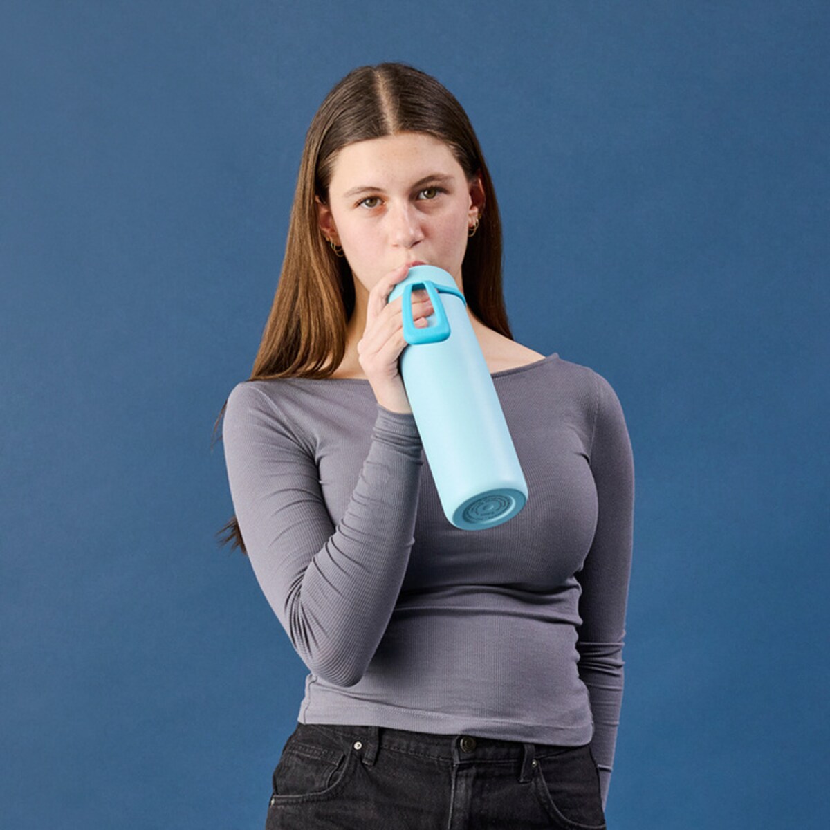 Butelka termiczna ze składanym ustnikiem - termos 690 ml dla dzieci i dorosłych Lagoon b.box